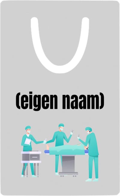 Hacebo® - chirurgen met eigen naam metalen boekenlegger - Chirurg - Patiënten/doktoren - collega's - verjaardag - afscheidscadeau - geschenk - kado Bladwijzer boekenleggers - 7.6 cm x 5cm