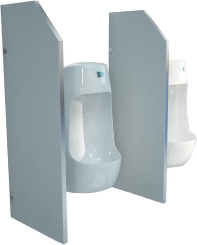 Urinoir Afscheiding - Privacy Scherm - Meer Privacy - Stevige PVC Constructie - 90x40cm - Lichtgrijs