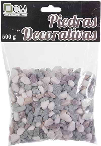 CM Decoratie steentjes - 500 gram - voor een vaas / aquarium - mini steentjes - rivier kleuren mix - 4-6 mm