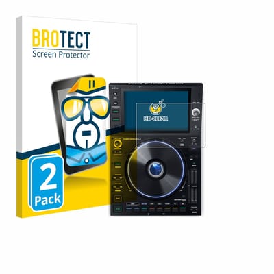 BROTECT - Screenprotector voor Denon DJ SC6000 Prime - Folie Beschermfolie transparant 2 Stuks