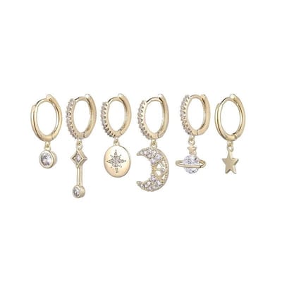 Aramat Jewels | Oorringen | Blinkende Oorbellen Set: Mix & Match! | | | |12mm | | | Verkleurd niet