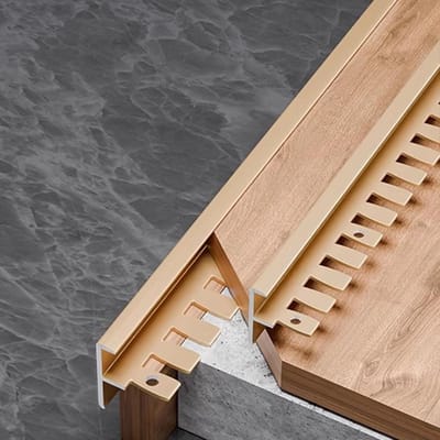 Trapneuzen Profiel - Rand Profiel Buigbaar - Trap Afwerking - F-vorm Ontwerp - 3x 90cm Lengte - Mat Goud