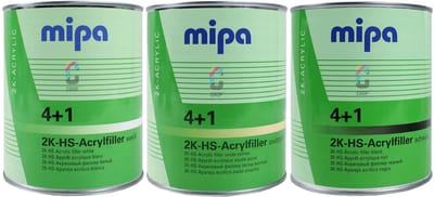 MIPA 4+1 2K-HS-Acrylfiller - Primer - 1 liter - Zwart