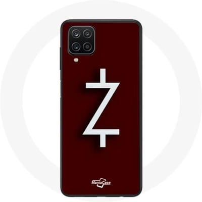 Hoesje voor Samsung Galaxy A12 Ozark Seizoen 4 Logo Z Wit Rode Achtergrond