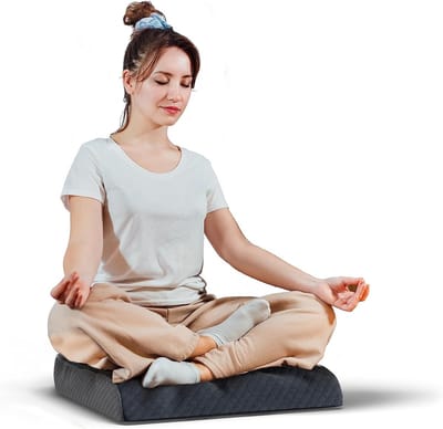 XXL groot zitkussen vloerkussen traagschuim 22 inch pluche fluwelen hoes voor bureaustoel meditatie gamen met draaggreep