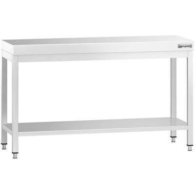 GGM Gastro Edelstahl Arbeitstisch PREMIUM - 1400x800mm - mit Grundboden Zilver