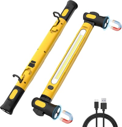 Lzwintrading - Werklamp Led 0plaadbaar - Looplamp - Bouwlamp - Werkplaatslamp met Magnetisch Haak - 360 Graden 3 Modi 180 Graden Draaibaar - Voor Autoreparatie Camping Garage Bouwplaats Werkplaats