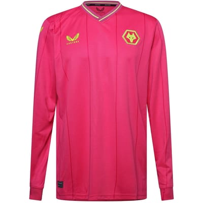 Castore Heren Wolves keepersshirt met lange mouwen (Bietenwortel Paars)