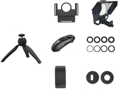 Teleprompter Mini - Opname Hulpmiddel - Video Opnames - Universele Camera Adapter - 155x145 mm - Zwart