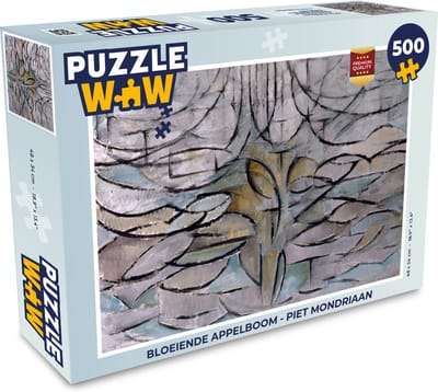 Puzzel Bloeiende appelboom - Piet Mondriaan - Legpuzzel - Puzzel 500 stukjes