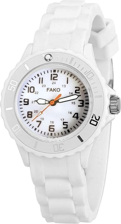 Fako® - Kinderhorloge - Siliconen - Classic - Wit