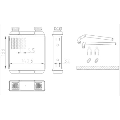Warmtewisselaar, interieur verwarming NRF 54411