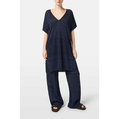 Scotch & Soda Metallic Pointelle Knitted Tunic Midnight Blue Taglia: XS | Pantaloni da completo Outlet | Donna | Blu