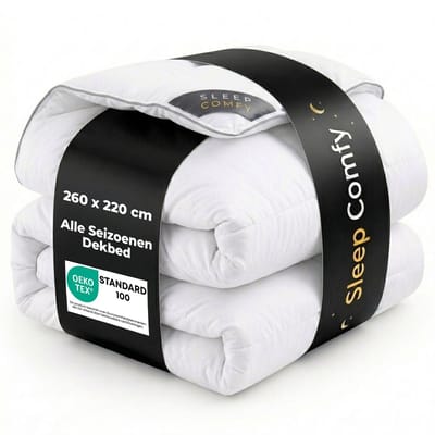 Sleep Comfy - White Soft Series - 260x220 cm - All Year Dekbed - Enkel Dekbed - Anti Allergie Dekbed - Comfort & Ademend - Lits-jumeaux & Tweepersoons Dekbed