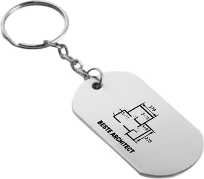 Akyol - architect sleutelhanger - Architect - architecten - architect - cadeau - verjaardag - 54 x 29mm