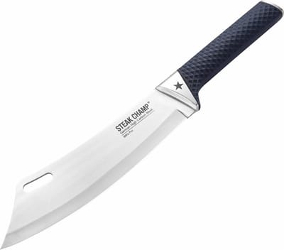Steak Champ BBQ Pro Koksmes - Steak Champ BBQ Pro Chef’s Knife - 22 cm Hybride Koks- en Hakmes - Soft Grip Handvat - Voor BBQ en Keuken - Duits X50CrMoV15 Staal