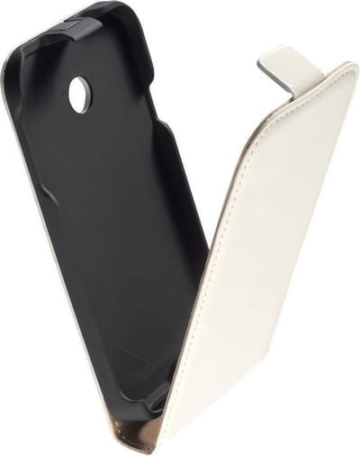 LELYCASE Wit Lederen Flip Case Cover Hoesje Huawei Ascend Y330