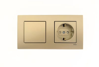 Panasonic Viko [Novella] - Schakelaar & Stopcontact combinatie - Champagnegoud - Inbouw