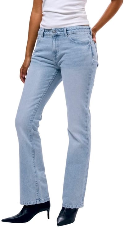 Juicy Couture Juicy Couture Stretch Denim Mid Rise Bootcut Jeans met hondenlogo op de achterzak - Maat W26