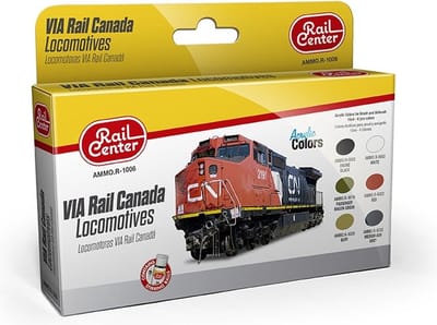 AMMO by Mig Jimenez Hobbyverf Acrylverf - MIG R1006 Via Rail Canada Locomotives - Acryl Set Verf set - 6x 17 ml
