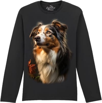 Australische Herder Australian Shepherd The Coloured House Longsleeve T-shirt XXL