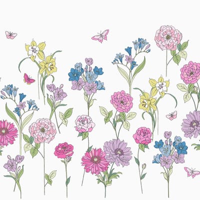 Laura Ashley Gilly Fotobehang - Bloemen - 300cmx280cm - Roze