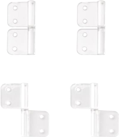 Dailygoods- Scharnieren 10 stuks - Verstelbare Kunststof Scharnieren - Doorzichtige Acryl Scharnieren - Afneembaar - 360 Graden - Geschikt voor Meubels - Kunststof Scharnier