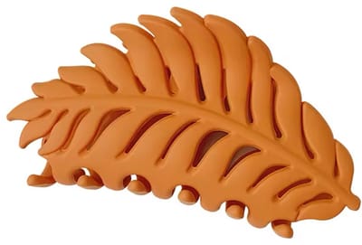 Emilie collection - haarklem - oranje - blad - matte kleur