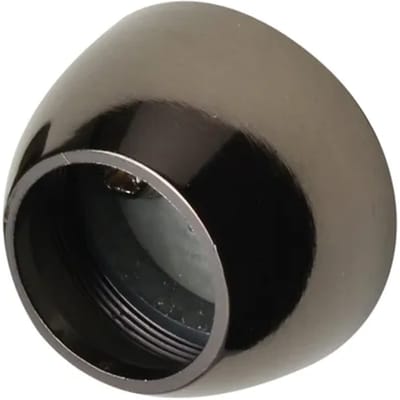 Decomode Steun In De Dag Halfrond Zwart Nikkel 20mm - 2 Stuks
