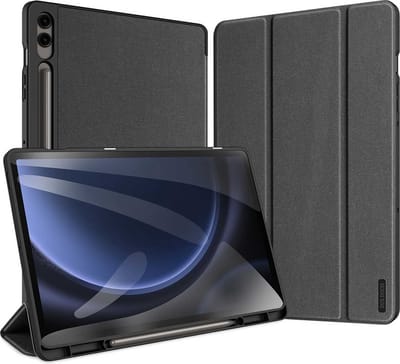 Dux Ducis - Tablet hoes geschikt voor Samsung Galaxy Tab S10 Plus (2024) - Domo Book Case - Auto Wake/Sleep functie - Zwart