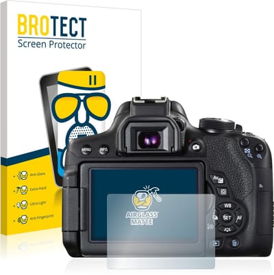 BROTECT - Screenprotector voor Canon EOS 750D - Folie Beschermfolie Beschermglas matte