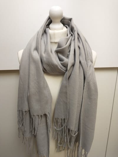Lange dames warme sjaal Taylor-effen licht grijs-wintersjaal