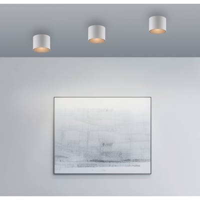 LED badkamer plafondlamp PURE Point, wit, Ø 11 cm, metaal, IP44