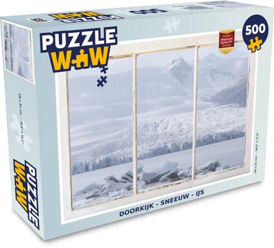 Puzzel Doorkijk - Sneeuw - IJs - Legpuzzel - Puzzel 500 stukjes