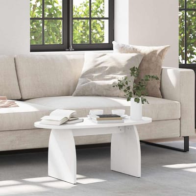 vidaXL - Salontafel - Wit - 80 - x - 40 - x - 35 - cm - Massief - grenenhout