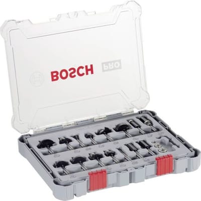 Bosch Accessories Bosch Professional Freesset, 1/4 inch schacht, 15-delig 2607017473