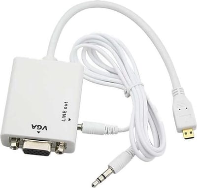 Micro HDMI naar VGA Converter met Audio _ Wit