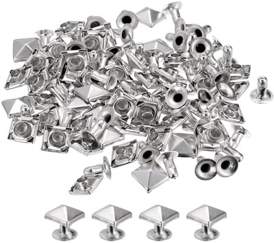 Dailygoods- Klinknagels 50 Stuks - 7mm Piramide Spikes - Vierkante Studs - Kleding/Riemen/Tassen/Schoenen - Duurzaam Koolstofstaal - Roestbestendig