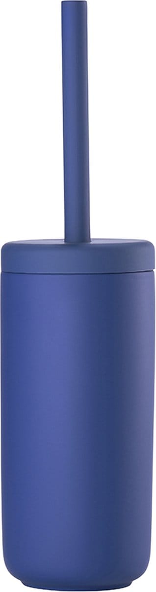 Zone Denmark Ume Toiletborstel met Houder - WC Borstel Vrijstaand - Steengoed en Polypropyleen - Toilet & Badkamer Accessoires - 38,7 x 10 cm - Indigo Blue (blauw)