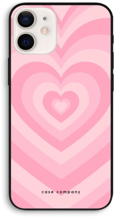 Case Company® - Hoesje geschikt voor iPhone 12 hoesje - Hart Roos - Biologisch Afbreekbaar Telefoonhoesje - Bescherming alle Kanten en Schermrand