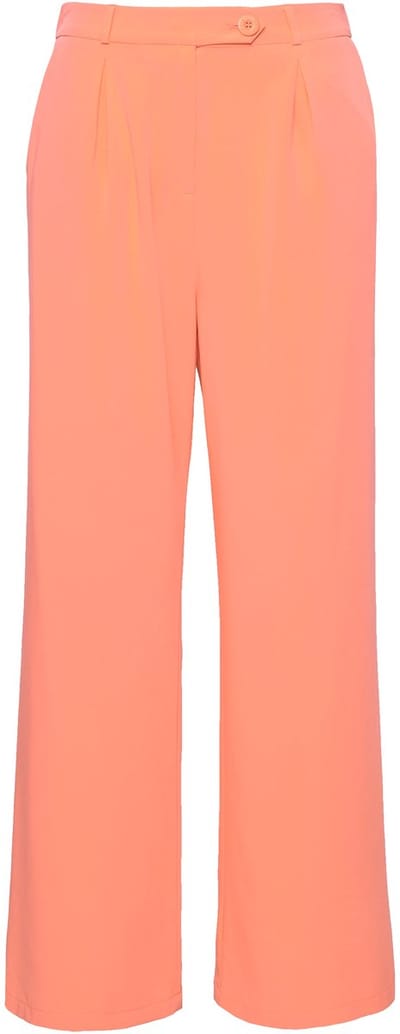 Studio Untold - Dames - Broek hoge taille wijde pijp bandplooien - Flamingo - Maat 46