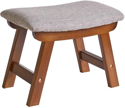 Unyqoos ® Stijlvolle Voetenbank met Afneembare Bekleding en Beukenhouten Poten voor Woonkamer en Slaapkamer