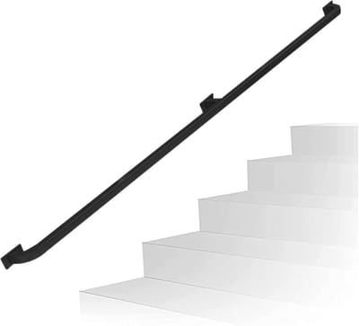 Trapleuning Set - Metalen Handgreep - Veiligheid Binnen Buiten - Smeedijzer Duurzaam Materiaal - 150cm Lengte