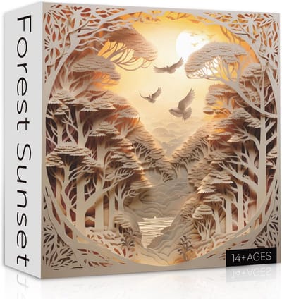 Legpuzzel 1000 stukjes - Puzzel volwassenen - Ontspannende hobby - Levensboom ontwerp - 60 x 60 cm - Zonsondergang
