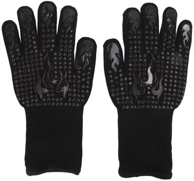 Dailygoods- Ovenhandschoenen Hittebestendig 800℃ - Siliconen - Wasbaar - Lange Mouwen - BBQ-handschoenen - Vlamvertragend - Grillhandschoenen