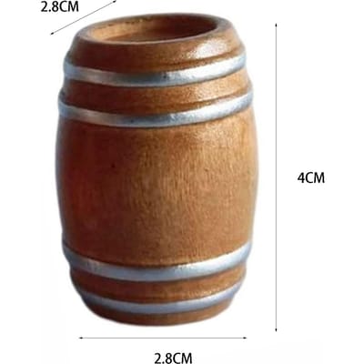 1:12 Minuscules Barils à Vin Rouge en Bois Miniature Fût en Bois Bière Design Mignon et Élégant pour Accessoires de Décoration de Maison de Poupée brown