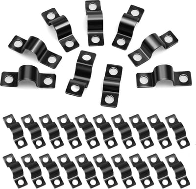 U-buisklemmen - Accessoire - Set van 50 - Geschikt voor 6 mm buizen - Metaal - Bevestigingsmateriaal - Zilver