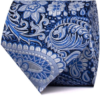 TRESANTI | BILLI | Zijden stropdas paisley | Navy