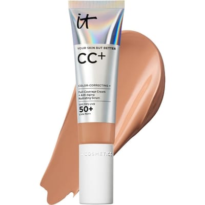 IT Cosmetics Your Skin But Better CC+ Cream SPF50 Foundation - Anti-Aging & Hydraterend - Natuurlijke finish - Tan Rich - 32ml