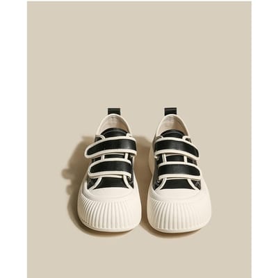 Diksoldige klittenband kleine witte schoenen dames lente nieuw casual alles-match biscuit schoenen studenten diksoldige sportschoenen 40